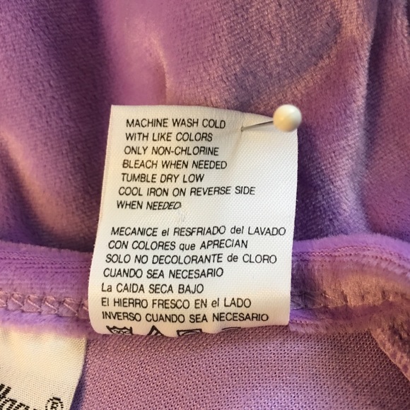 Vtg. Girls Lavender Top Rose Cottage 5/5 Emb Velvet Long Sleeve Flared cuffs - Picture 4 of 9